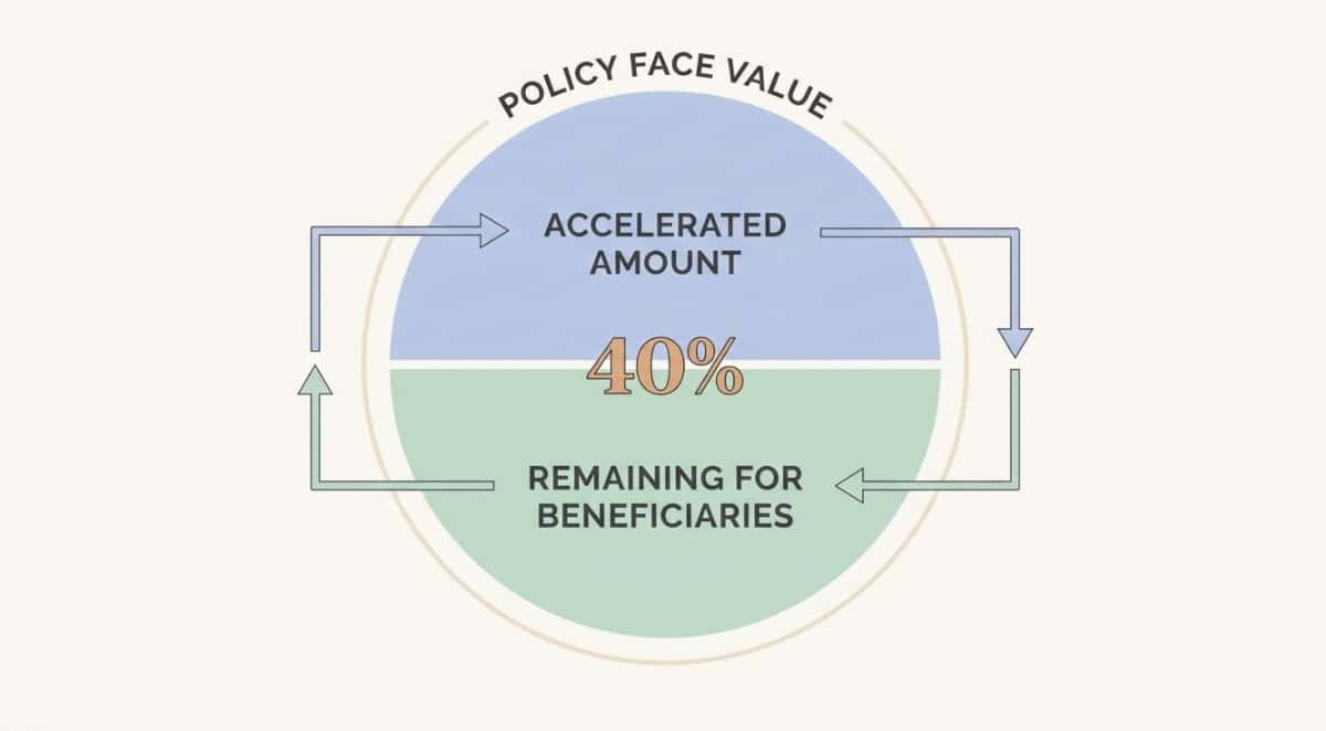 Determine the amount of accelerated death benefits