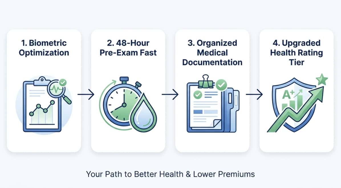 Improve life insurance health rating