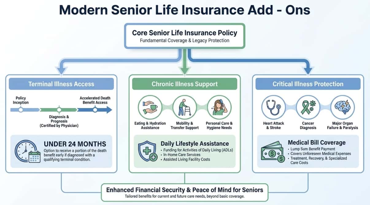 best riders to add to a senior life policy